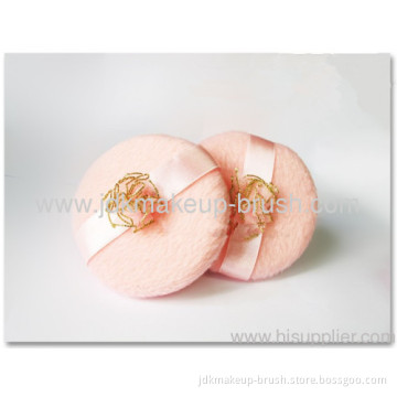 Fashionable Cotton Cosmetic Powder Puff With Flower Ribbon 